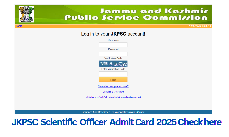 JKPSC Scientific Officer Admit Card 2025 Out jkpsc.nic.in Get Direct Link Here