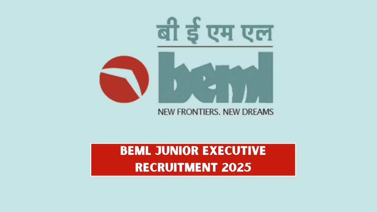 BEML Junior Executive Recruitment 2025: Apply for 96 Exciting Vacancies – Notification Out Now